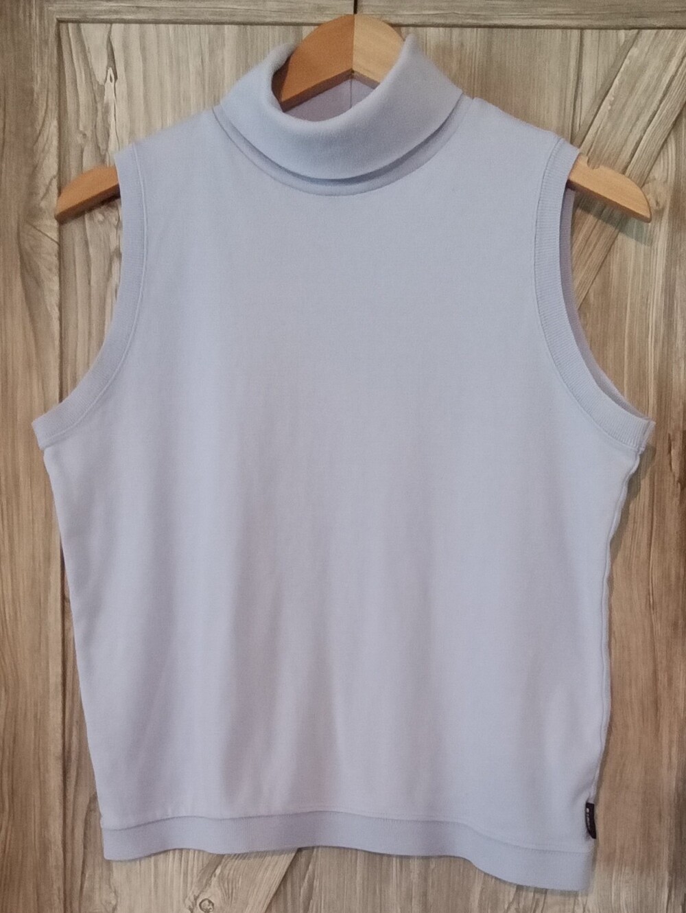 Roots Lilac Cotton Sleeveless Turtleneck Tank XL